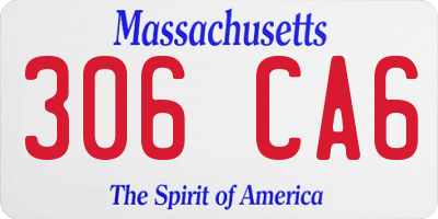 MA license plate 306CA6
