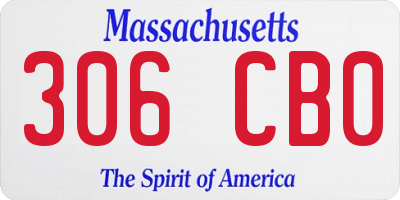 MA license plate 306CB0