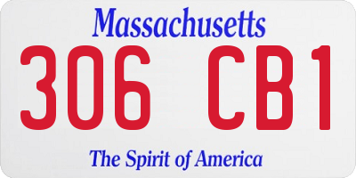 MA license plate 306CB1