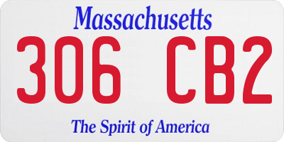 MA license plate 306CB2