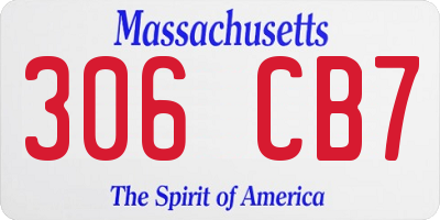 MA license plate 306CB7
