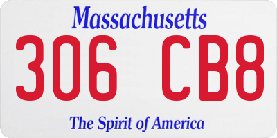 MA license plate 306CB8