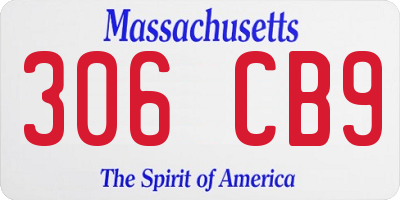 MA license plate 306CB9