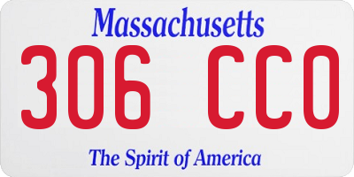 MA license plate 306CC0