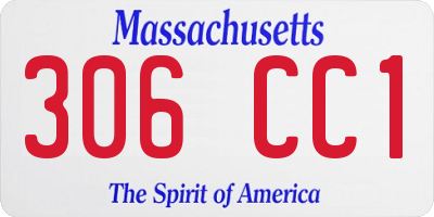 MA license plate 306CC1