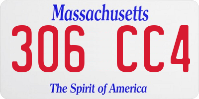 MA license plate 306CC4