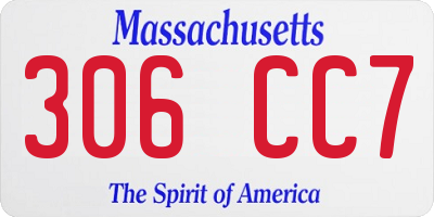 MA license plate 306CC7