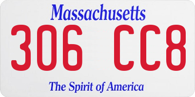 MA license plate 306CC8