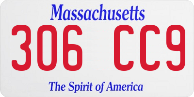 MA license plate 306CC9