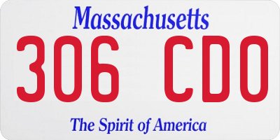 MA license plate 306CD0