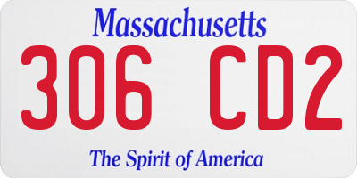 MA license plate 306CD2
