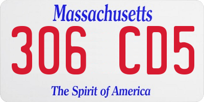 MA license plate 306CD5