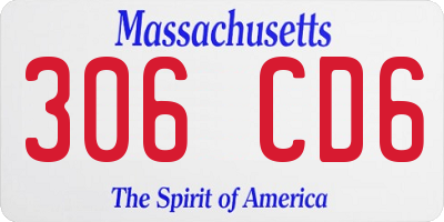 MA license plate 306CD6
