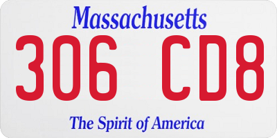 MA license plate 306CD8