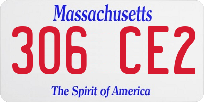 MA license plate 306CE2