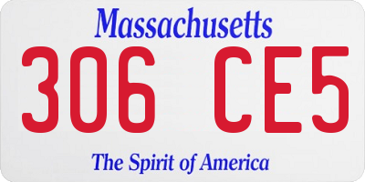 MA license plate 306CE5