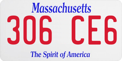 MA license plate 306CE6