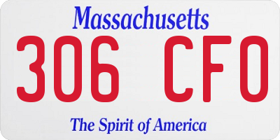 MA license plate 306CF0