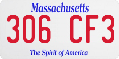 MA license plate 306CF3