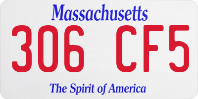 MA license plate 306CF5