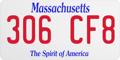 MA license plate 306CF8