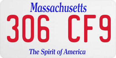 MA license plate 306CF9