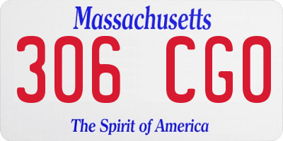 MA license plate 306CG0