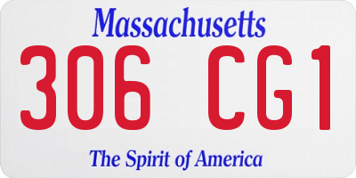MA license plate 306CG1