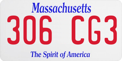 MA license plate 306CG3