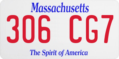 MA license plate 306CG7