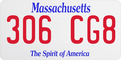 MA license plate 306CG8