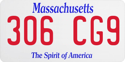 MA license plate 306CG9