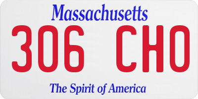 MA license plate 306CH0