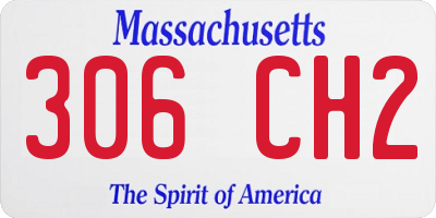 MA license plate 306CH2