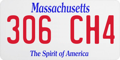 MA license plate 306CH4