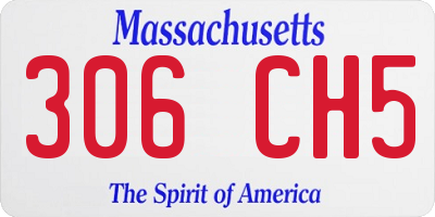 MA license plate 306CH5