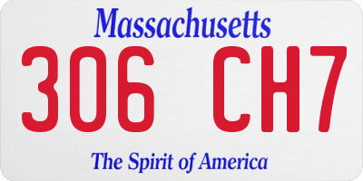 MA license plate 306CH7