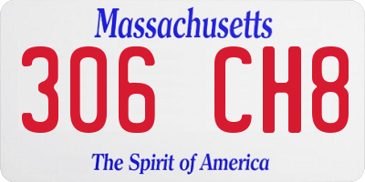 MA license plate 306CH8