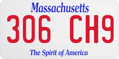 MA license plate 306CH9