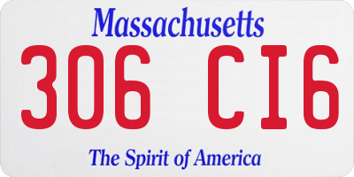 MA license plate 306CI6