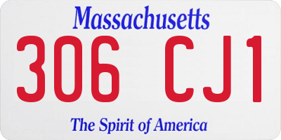 MA license plate 306CJ1