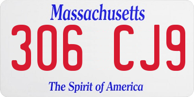 MA license plate 306CJ9