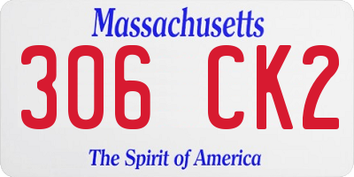 MA license plate 306CK2
