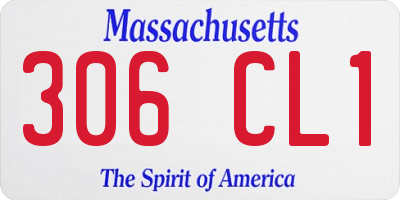 MA license plate 306CL1