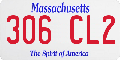 MA license plate 306CL2