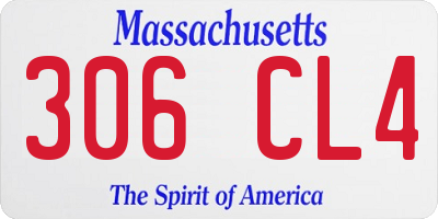MA license plate 306CL4