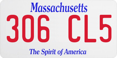 MA license plate 306CL5