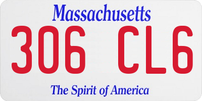 MA license plate 306CL6