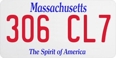 MA license plate 306CL7