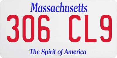MA license plate 306CL9